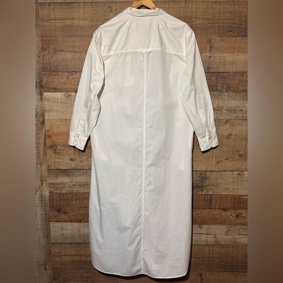 OUTERKNOWN White Maxi Shirt Dress size Small Lagenlook Minimalist - Picture 2 of 12